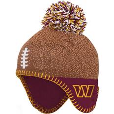 Outerstuff Beanies Outerstuff Preschool Brown/Burgundy Washington Commanders Logo Football Head Knit Hat with Pom