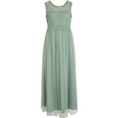 Baumwolle - Lange Kleider Vila Blonde Maxi Dress - Green Milieu