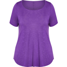 Evans T-shirts & Tank Tops Evans Slub Tee Plus Size - Purple
