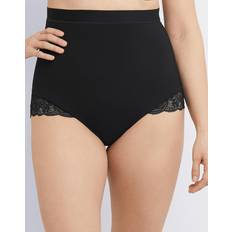 Maidenform Eco Lace Firm Control Mid-Brief Black