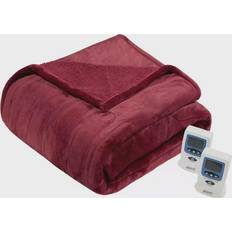 Beautyrest Microlight to Berber Weight Blanket Red (254x228.6)