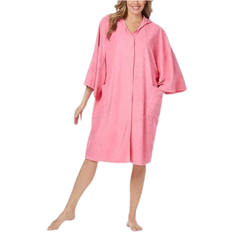 Woman Within Pullover Terry Robe - Tropical Pink