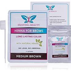 Existing Beauty Medium brown eyebrow henna for eyebrow color- henna brow tint kit 3 pack