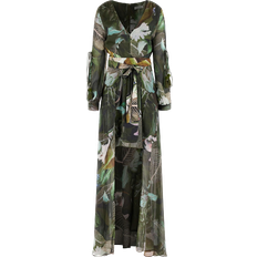 Guess Wrap Dresses Guess Women's Long Sleeve Farrah Dress - Moonlit Tropic Garden