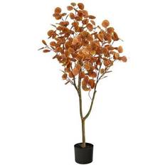 Orange Artificial Plants Nearly Natural 4ft. Autumn Eucalyptus Tree Artificial Plant