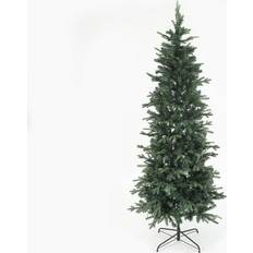 LuxenHome 7Ft Pre-Lit Artificial Slim Fir Christmas Tree