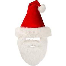 Santa Hats Amscan Velour santa hat with plush beard