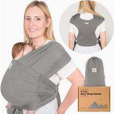 Baby Wraps KeaBabies D-Lite Wrap Carrier in Graphite Graphite