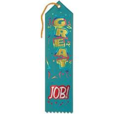 Gift Wrap Ribbons Beistle 2" x 8" Great Job Award Ribbon 9/Pack AR185