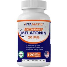 Melatonin Melatonin 20mg Tablets Vegetarian, Non-GMO, Gluten Free HIGH Potency MG Berry
