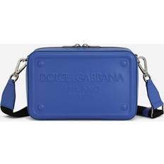 Dolce & Gabbana Schultertasche Umhängetasche aus Kalbsleder mit Relieflogo Blau male OneSize