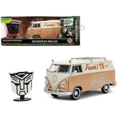 Toy Cars Transformers Hollywood Rides Rise of the Beasts Wheeljack Volkswagen Bus 1:24 Scale Die-Cast Metal Vehicle with Badge