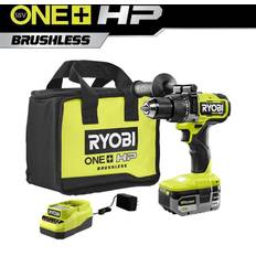 Hammer Drills Ryobi pblhm101k one 18v brushless hammer drill hp kit with battery and bag