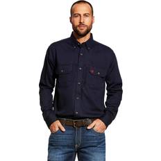 Ariat Equestrian Clothing Ariat Men Flame Resistant Solid Vent Work Shirt, Navy