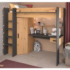 Betten Parisot wardrobe desk storage space Etagenbett 90x200cm