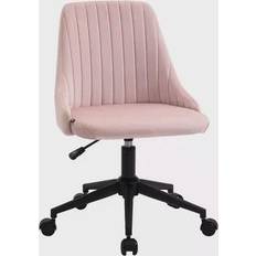 Pink swivel chair Vinsetto Mid Back Shape Office Chair