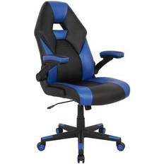 Office Depot Realspace rs gaming rgx faux-leather high-back gaming chair, black/blue