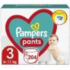 Pampers Bleier Pampers Pants Windelstiefel Größe 3, 204 Stück, 6kg-11kg, mit Stop& Protect Anti-Leckfunktion hinten