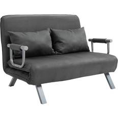 Homcom Cozy Dark Gray Sofa 111cm Zweisitzer
