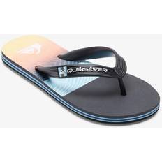 Flip Flops Quiksilver Boys Molokai Panel Flip Flop Sandals Black/Orange/Grey AQBL100577-XKNS