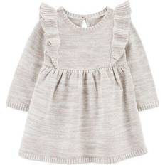 Carter's Dresses Children's Clothing Carter's Baby Girls Long-Sleeve Sweater Dress 12M Grey