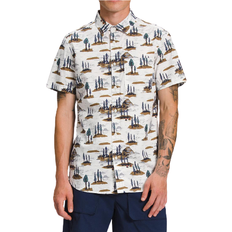 The North Face Men Shirts The North Face Baytrail Print Short Sleeve Shirt - Gardenia White Camping Scenic