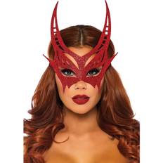 Teufel & Dämonen Masken Leg Avenue Glitter Devil Mask Red