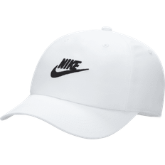Boys Caps Children's Clothing Nike Kid's Club Unstructured Futura Wash Cap - White/Black