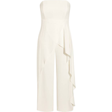 White - Women Jumpsuits & Overalls City Chic Attract Jumpsuit - Ivory