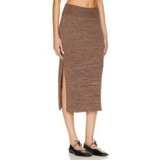 Free People Golden Hour Midi Skirt - French Roast Combo