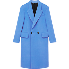 Women - Wool Coats Stella McCartney Woman Long Double-Breasted Coat - Cornflower Blue
