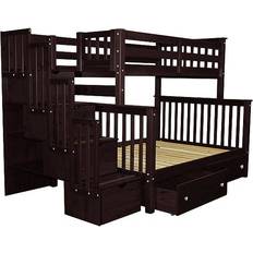 Bedz King Stairway with Drawers Bunk Bed