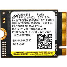 M.2 Type 2230 Harddisker & SSD-er Micron 2400 MTFDKBK2T0QFM-1BD1AABYYR 2TB