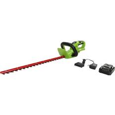 Greenworks Hedge Trimmers Greenworks 24v 22" hedge trimmer with 15ah battery and charger 2205402