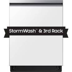 White Goods Accessories Samsung Bespoke Smart 46 dBA Dishwasher with StormWash in White Glass