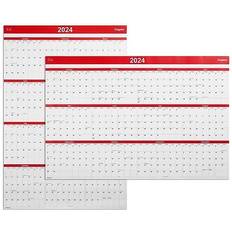 Staples Calendars Staples 2024 36 Calendar, Red