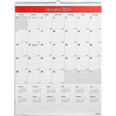 Staples Calendars Staples 2024 22 Calendar, White/Red