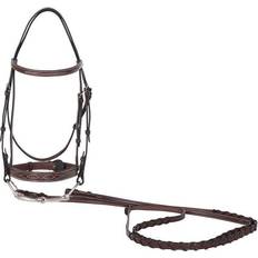 Huntley Equestrian Grooming & Care Huntley Equestrian Fancy-Stitched Raised Bridle, Pony, Nut Color