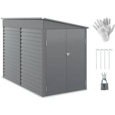 Outbuildings OutSunny 5' Steel Shed, Lean to Shed, Lockable Gloves (Building Area )