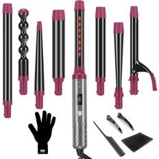 Purple Hair Stylers INGLAM 8-in-1 Curling Iron Wand Up Curler