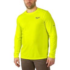 Milwaukee Tops Milwaukee workskin lightweight performance shirt long sleeve hi vis yellow