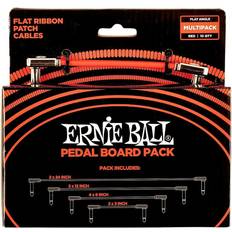 Røde Capos Ernie Ball Flat Ribbon Patch Cables Pedalboard Multi-Pack Red