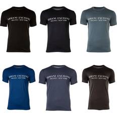 Armani Exchange T-shirts Armani Exchange Milano/New York Logo Tee Navy Men's Clothing Navy