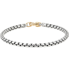 David Yurman Box Chain Bracelet - Silver/Gold