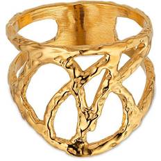 Jane Kønig Logo Ring Vergoldet-Silber Sterling 925