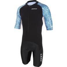 Zone3 Water Sport Clothes Zone3 Lava Kortærmet triatlondragt Herrer, sort/blå Triathlondragter