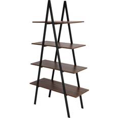 GlitzHome 4-Tier Bookcases and Ladder Book Shelf 64.6"