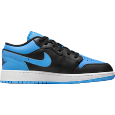 Blue Children's Shoes Nike Air Jordan 1 Low GS - Black/University Blue/White/Black