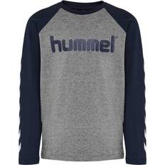 T-skjorter Hummel Boy's T-shirt L/S - Black Iris (213853-1009)
