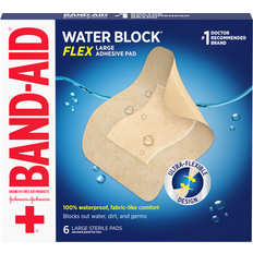 Plasters Band-Aid Water Block Flex Large Adhesive Pad 6-pack